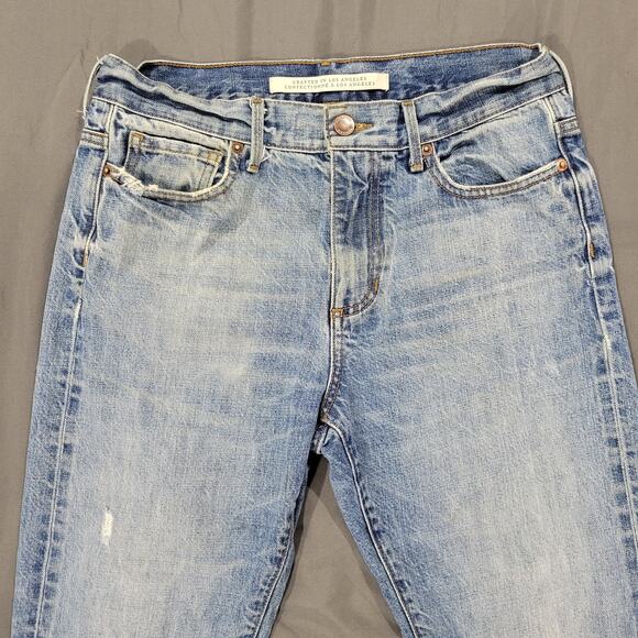 Banana Republic Jeans Womens 27 Short White Oak Cone Selvedge Blue Denim USA - Picture 2 of 11